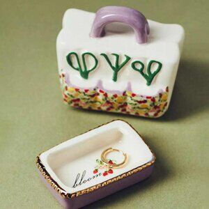NWT! Anthropologie Tiny Treasures Trinket Box BLOOM GARDEN BAG